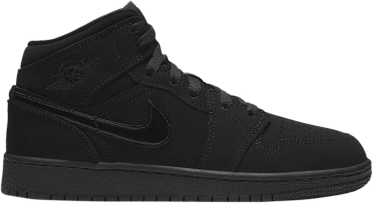 (大童款) Air Jordan 1 Mid '全黑' 554725-056 Buy (大童款) Air Jordan 1 Mid '全黑' 554725-056