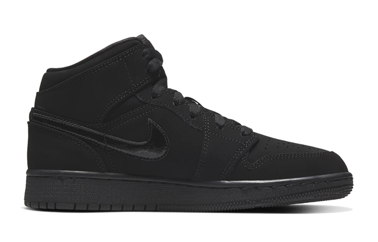 Order (Año Escolar) Air Jordan 1 Mid 'Triple Black' zapatillas escolares negras. 554725-056