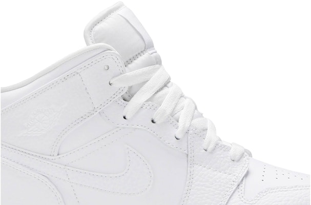 (Kanak-Kanak) Air Jordan 1 Mid 'Triple White' 554725-130 Order (Kanak-Kanak) Air Jordan 1 Mid 'Triple White' 554725-130