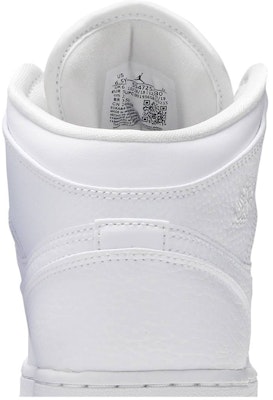 (Kanak-Kanak) Air Jordan 1 Mid 'Triple White' 554725-130 Sizing (Kanak-Kanak) Air Jordan 1 Mid 'Triple White' 554725-130