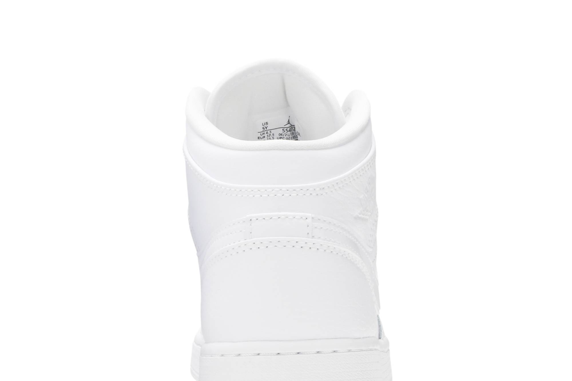 Sizing (Aniño) Air Jordan 1 Mid 'Triple White' 554725-126