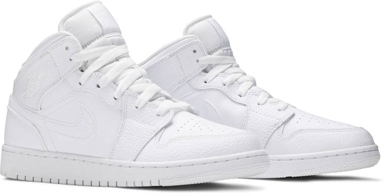 (Kanak-Kanak) Air Jordan 1 Mid 'Triple White' 554725-130 Cheap (Kanak-Kanak) Air Jordan 1 Mid 'Triple White' 554725-130