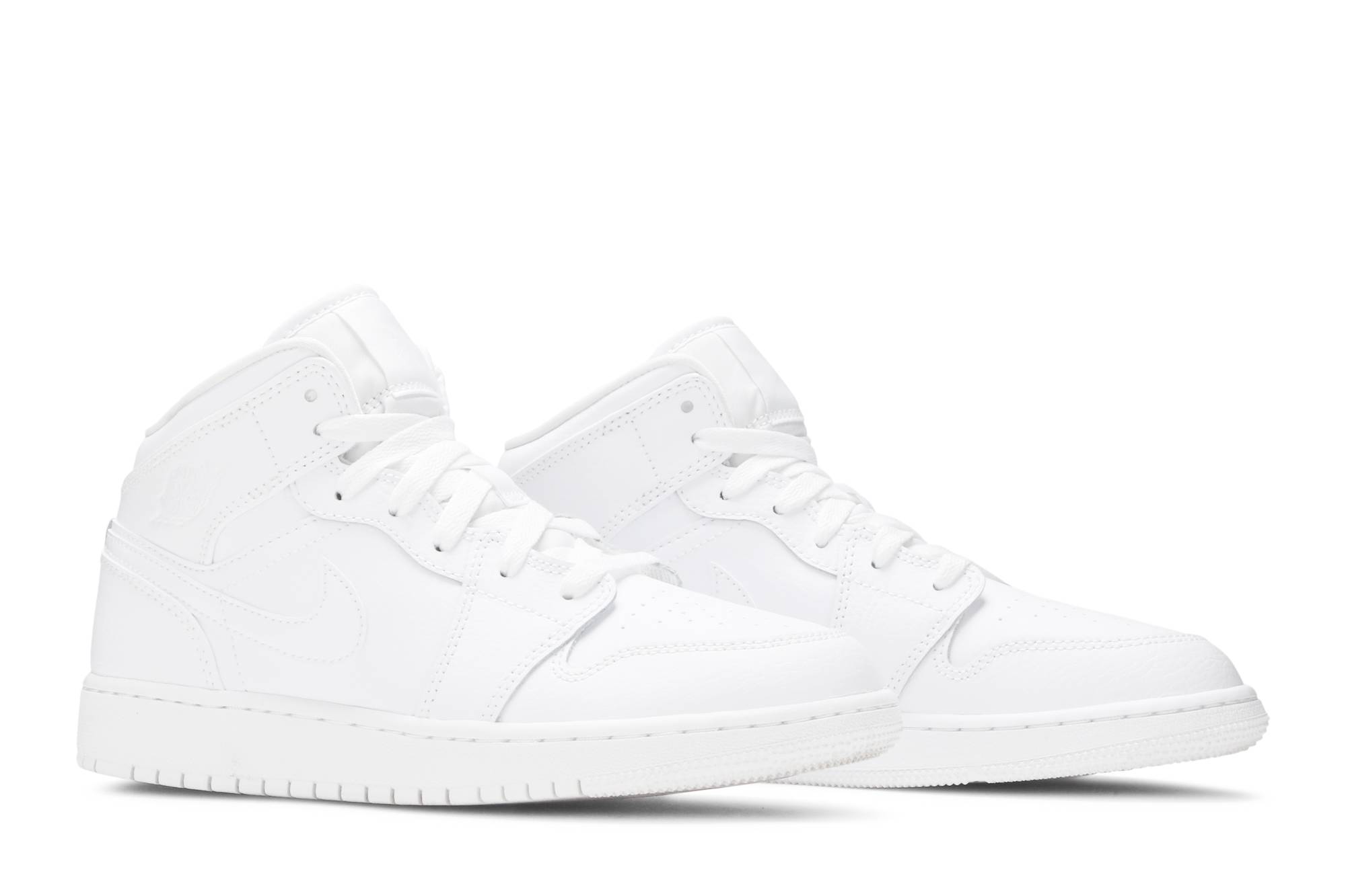Cheap (Aniño) Air Jordan 1 Mid 'Triple White' 554725-126