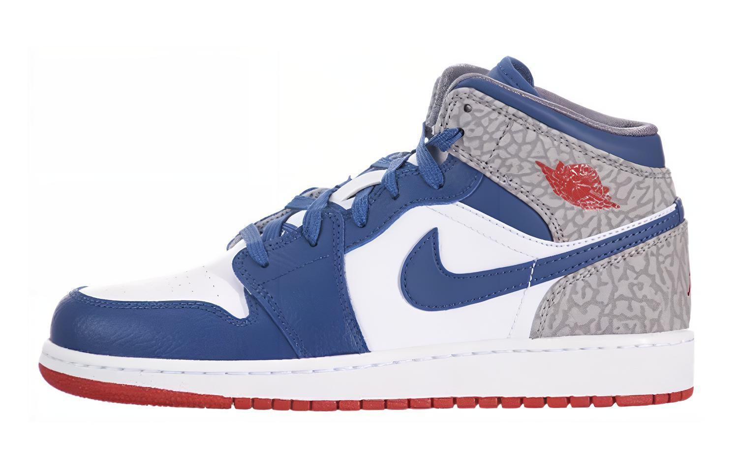 Buy (Año Escolar) Air Jordan 1 Mid 'Azul Verdadero' 554725-107