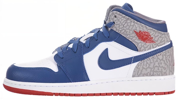 (Año Escolar) Air Jordan 1 Mid 'Azul Verdadero' 554725-107 Buy (Año Escolar) Air Jordan 1 Mid 'Azul Verdadero' 554725-107