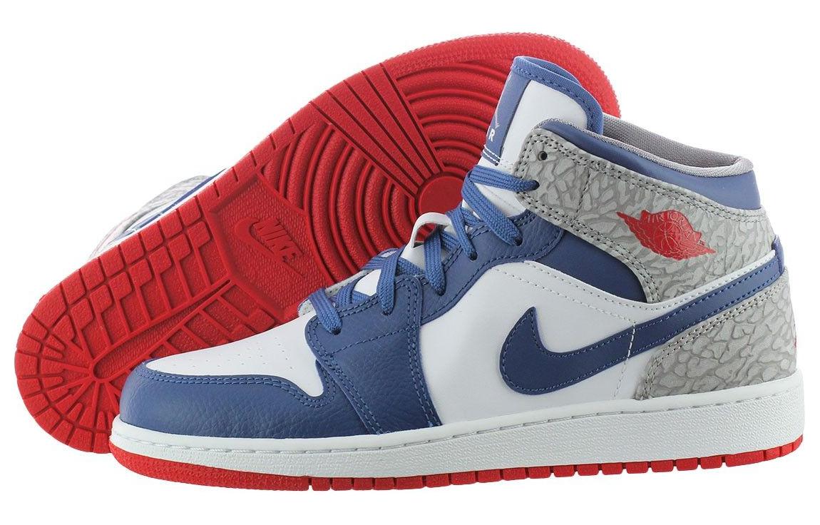 Shop (Año Escolar) Air Jordan 1 Mid 'Azul Verdadero' 554725-107