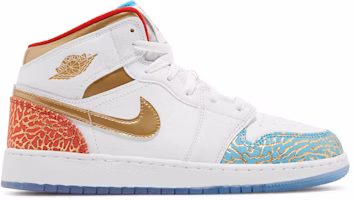 (Grade School) Air Jordan 1 Mid 'UNC to Chicago' FB2212-100 (Grade School) Air Jordan 1 Mid 'UNC to Chicago' FB2212-100