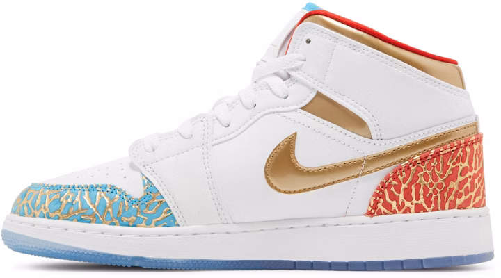 (A Escolar) Air Jordan 1 Mid 'UNC a Chicago' FB2212-100 Lookbook (A Escolar) Air Jordan 1 Mid 'UNC a Chicago' FB2212-100