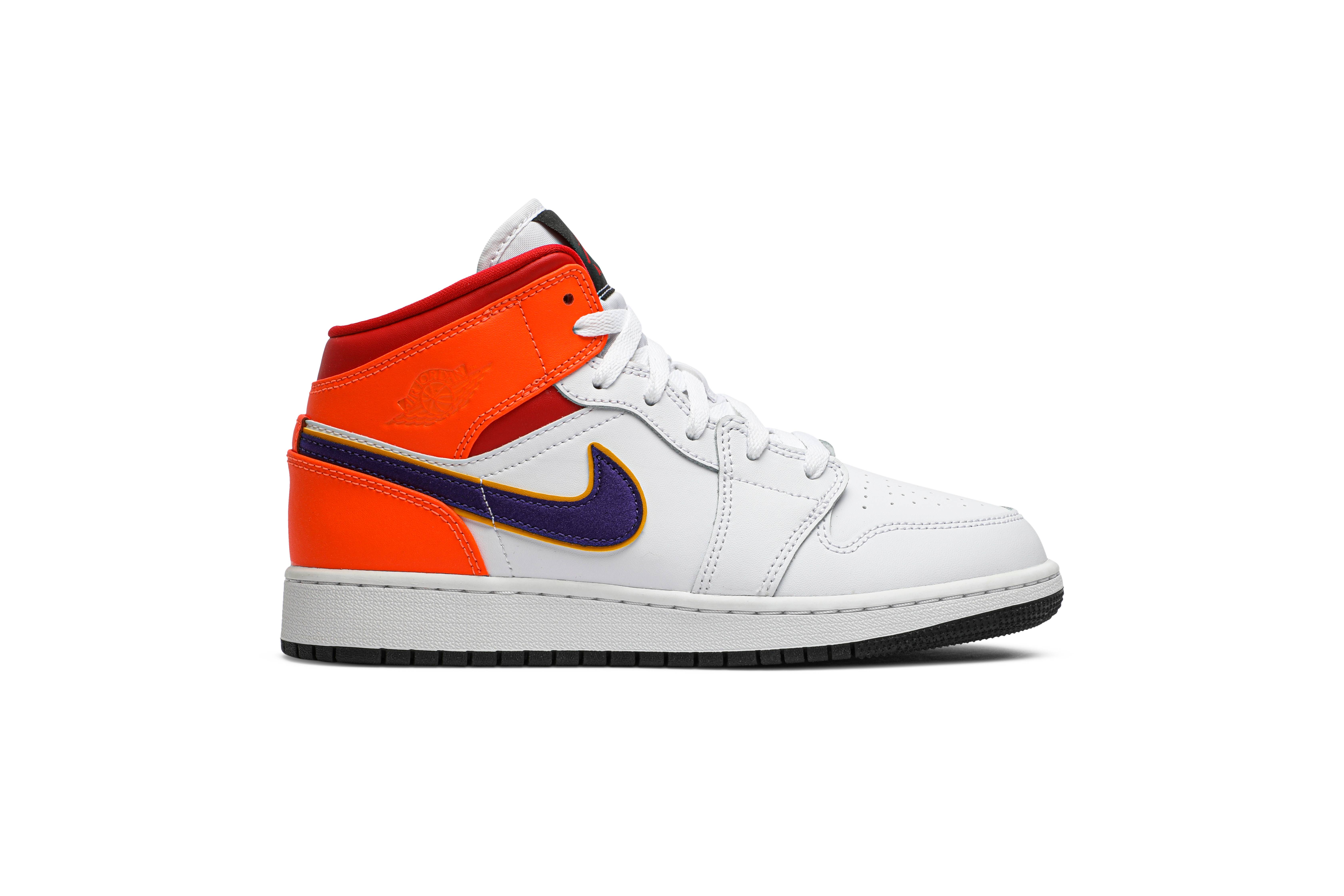 Buy GS エアジョーダン1 MID 白紫ティール 554725-128