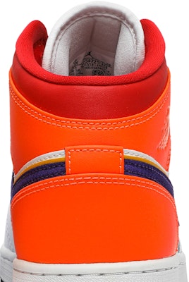 GS エアジョーダン1 MID 白紫ティール 554725-128 Sizing GS エアジョーダン1 MID 白紫ティール 554725-128