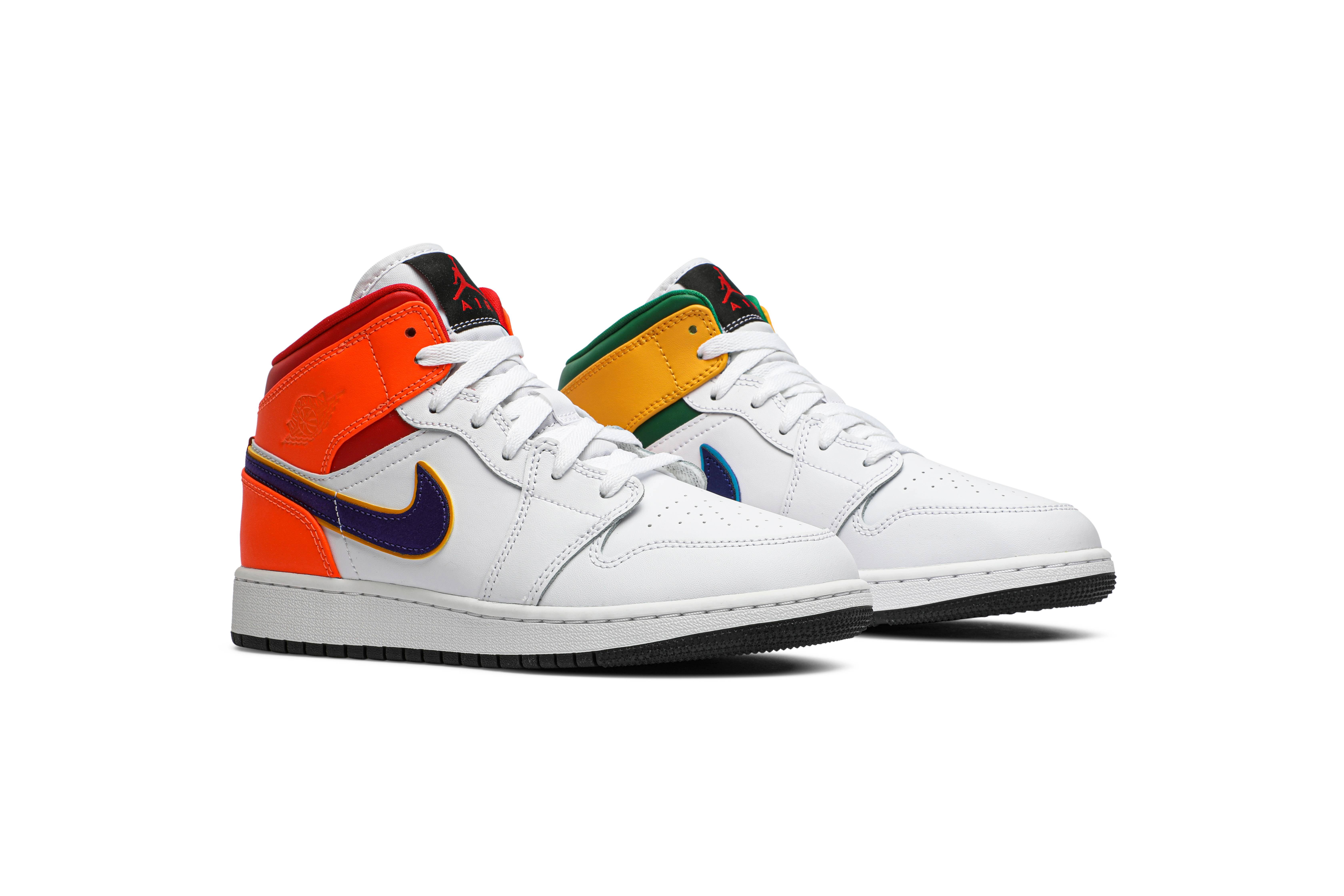 Cheap GS エアジョーダン1 MID 白紫ティール 554725-128