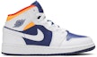 Buy (大童款) Air Jordan 1 Mid '白色深蓝' 554725-131