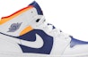 Order (大童款) Air Jordan 1 Mid '白色深蓝' 554725-131