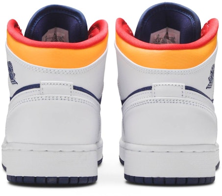 (大童款) Air Jordan 1 Mid '白色深蓝' 554725-131 Details for (大童款) Air Jordan 1 Mid '白色深蓝' 554725-131