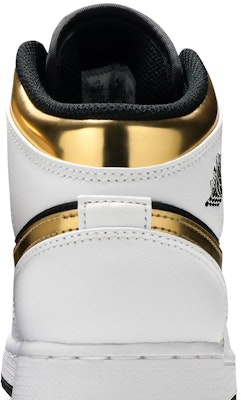 Gold and white jordan 2025 1