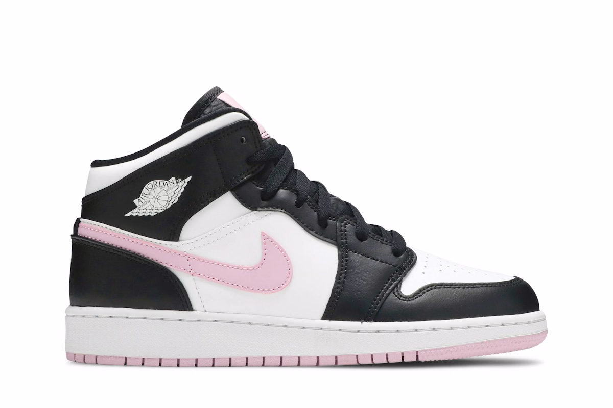 (Grade School) Air Jordan 1 Mid 'White Light Arctic Pink' 555112-103