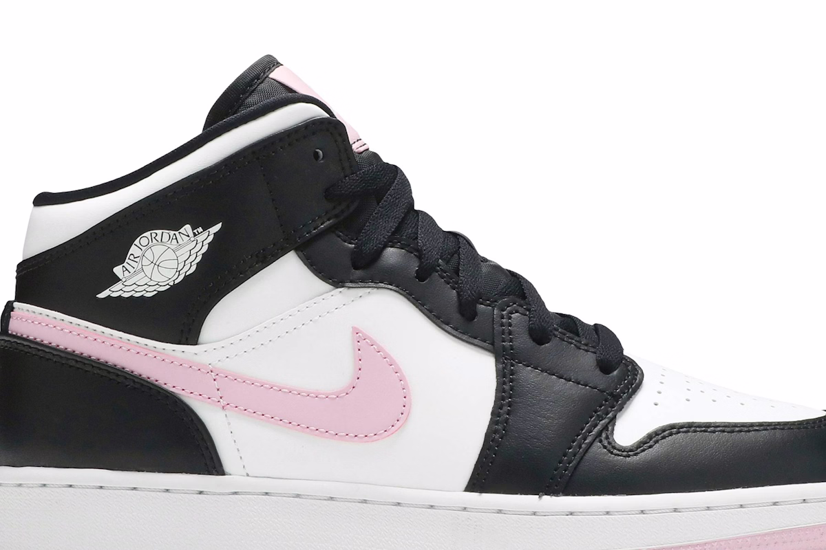 (Grade School) Air Jordan 1 Mid 'White Light Arctic Pink' 555112-103