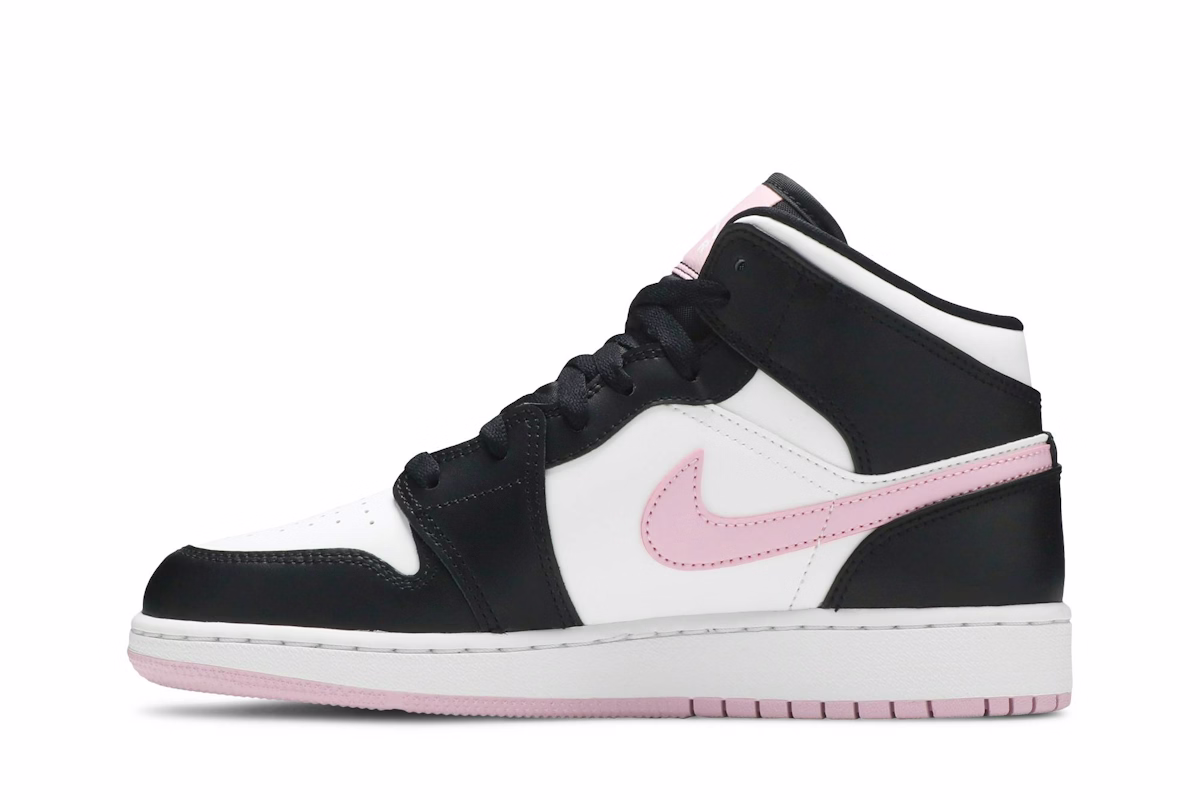 (Grade School) Air Jordan 1 Mid 'White Light Arctic Pink' 555112-103