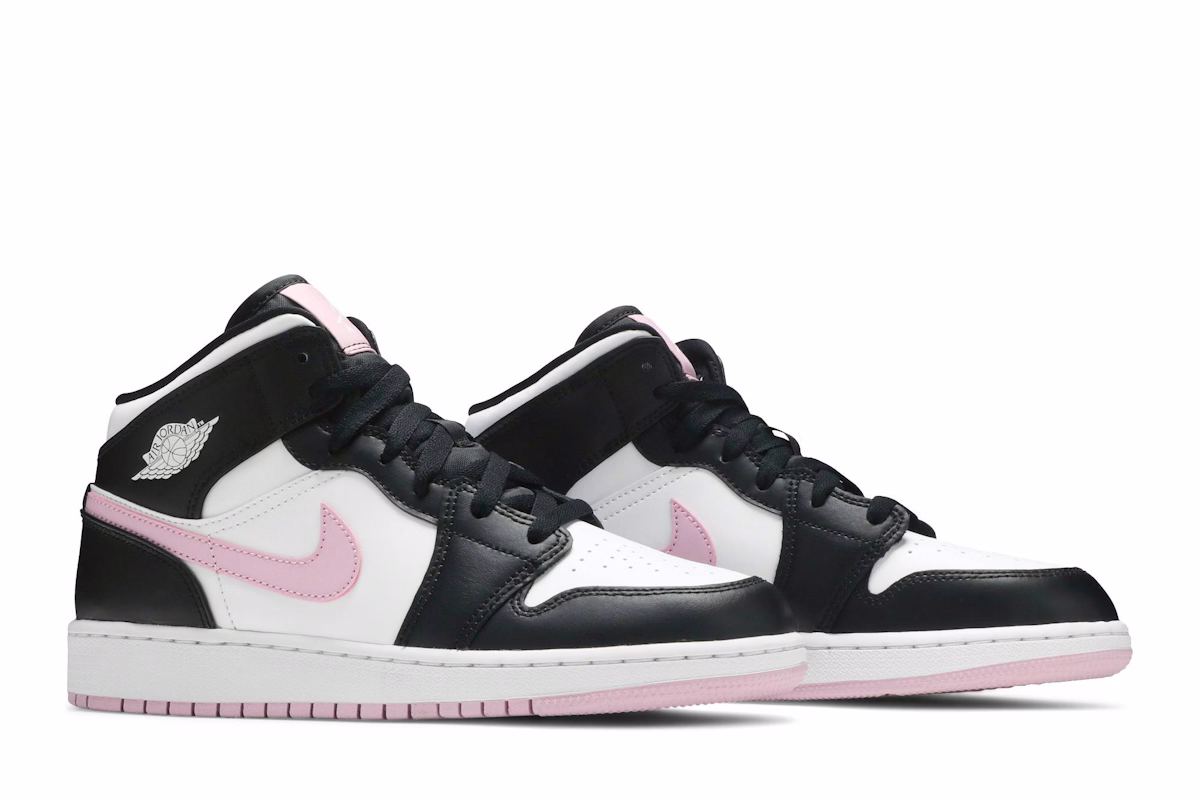 (Grade School) Air Jordan 1 Mid 'White Light Arctic Pink' 555112-103
