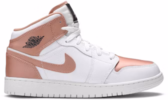 (Grade School) Air Jordan 1 Mid 'White Rose Gold' 555112-190 (Grade School) Air Jordan 1 Mid 'White Rose Gold' 555112-190