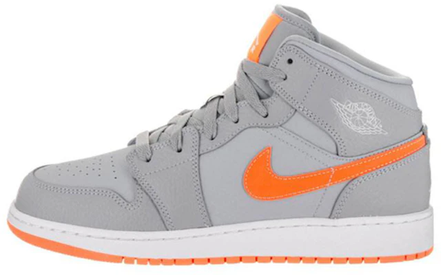 大童款 Air Jordan 1 Mid '灰狼亮橙' 554725-008 Buy 大童款 Air Jordan 1 Mid '灰狼亮橙' 554725-008