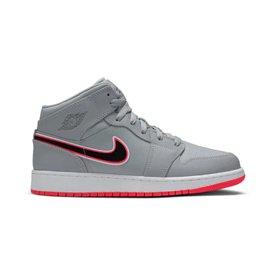 (GS) Jordan 1 Mid 'Wolf Grey Pink'