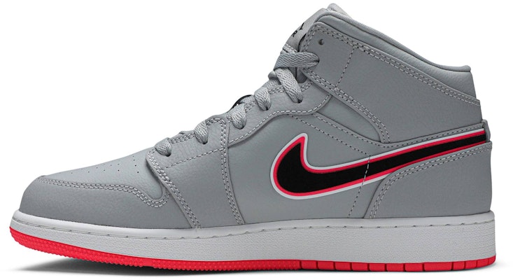 (Grade School) Air Jordan 1 Mid 'Wolf Grey Pink' 555112-060 Lookbook (Grade School) Air Jordan 1 Mid 'Wolf Grey Pink' 555112-060
