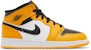 (Kanak-Kanak) Air Jordan 1 Mid 'Yellow Toe' Kuning Tumit 554725-701