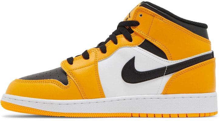 (Kanak-Kanak) Air Jordan 1 Mid 'Yellow Toe' Kuning Tumit 554725-701 Lookbook (Kanak-Kanak) Air Jordan 1 Mid 'Yellow Toe' Kuning Tumit 554725-701