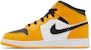 (Kanak-Kanak) Air Jordan 1 Mid 'Yellow Toe' Kuning Tumit 554725-701