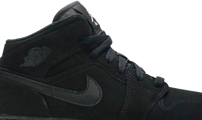 Grade School Air Jordan 1 Mid BG Black 554725 040 554725 040