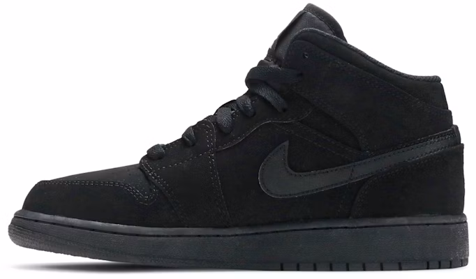 (Grade School) Air Jordan 1 Mid BG 'Black' 554725-040 Lookbook (Grade School) Air Jordan 1 Mid BG 'Black' 554725-040