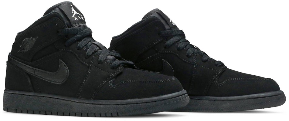 (Grade School) Air Jordan 1 Mid BG 'Black' 554725-040 Cheap (Grade School) Air Jordan 1 Mid BG 'Black' 554725-040