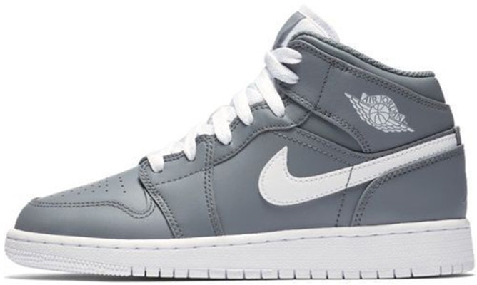 (Grade School) Air Jordan 1 Mid BG 'Cool Grey' 554725-036 Buy (Grade School) Air Jordan 1 Mid BG 'Cool Grey' 554725-036