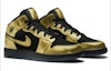 Shop GS エア ジョーダン 1 ミッド BG "メタリックゴールド" 555112-905