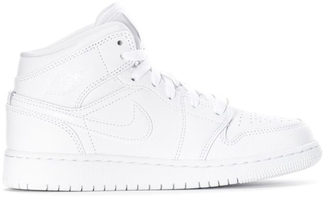 (A Escolar) Air Jordan 1 Mid BG 'Triple Blanco' 554725-129 Buy (A Escolar) Air Jordan 1 Mid BG 'Triple Blanco' 554725-129