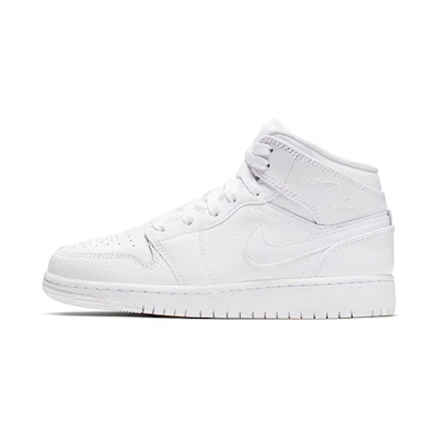 (GS) Jordan 1 Mid BG 'Triple White'