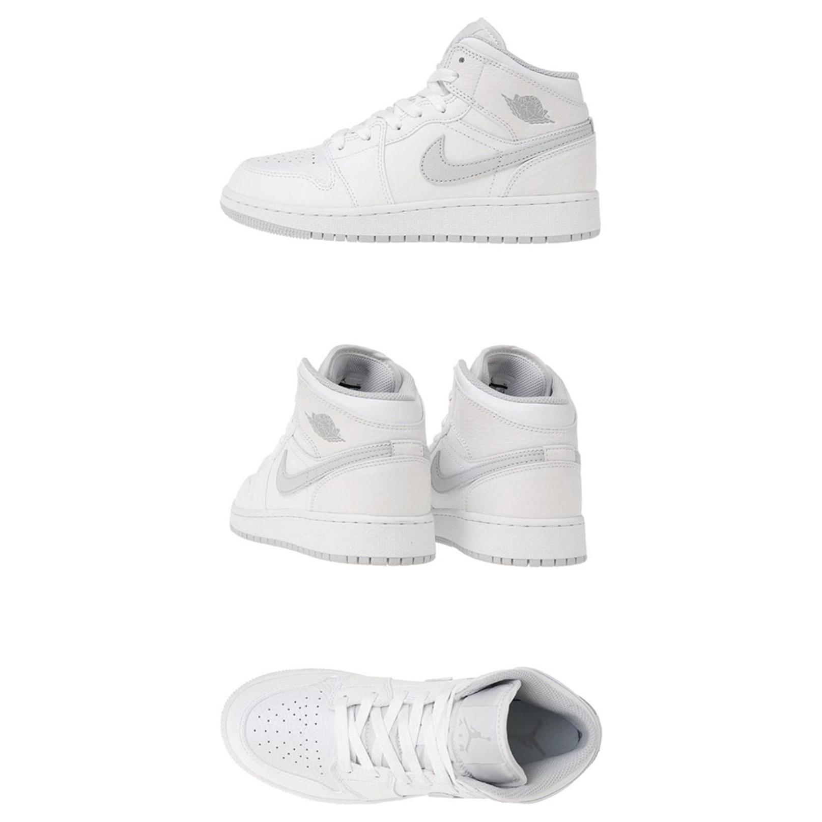 Purchase （大童）Air Jordan 1 Mid BG '白金' 554725-108