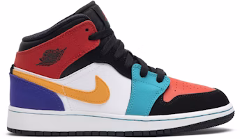 (Grade School) Air Jordan 1 Mid Bred Multi ‘Color 554725-125 (Grade School) Air Jordan 1 Mid Bred Multi ‘Color 554725-125