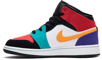 (Grade School) Air Jordan 1 Mid Bred Multi ‘Color 554725-125 Lookbook (Grade School) Air Jordan 1 Mid Bred Multi ‘Color 554725-125