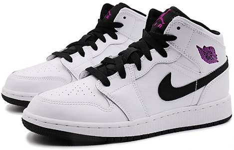 (Akas Darjah) Air Jordan 1 Mid GG 'Hitam Fuchsia Blast' 555112-138 Lookbook (Akas Darjah) Air Jordan 1 Mid GG 'Hitam Fuchsia Blast' 555112-138