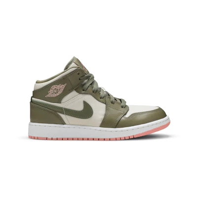 (GS) Jordan 1 Mid GG 'Bleached Coral'