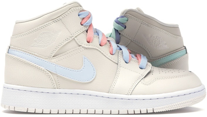 Grade School Air Jordan 1 Mid GG Phantom 555112 035
