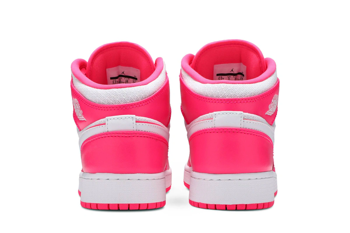 (Grade School) Air Jordan 1 Mid Hyper Pink White 555112-611