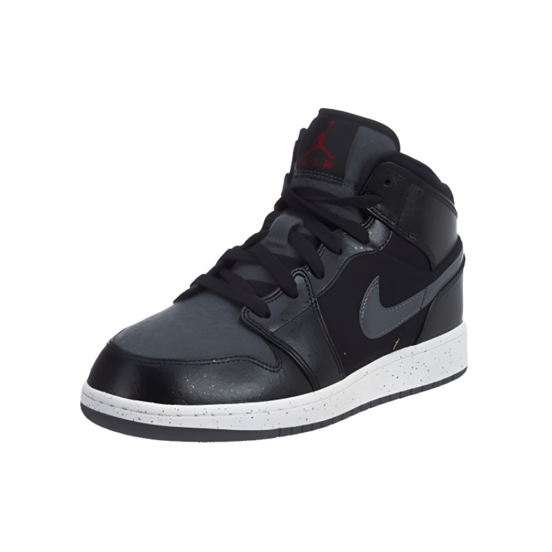 (GS) Jordan 1 Mid PRM 'Black Dark Grey' 圖 3