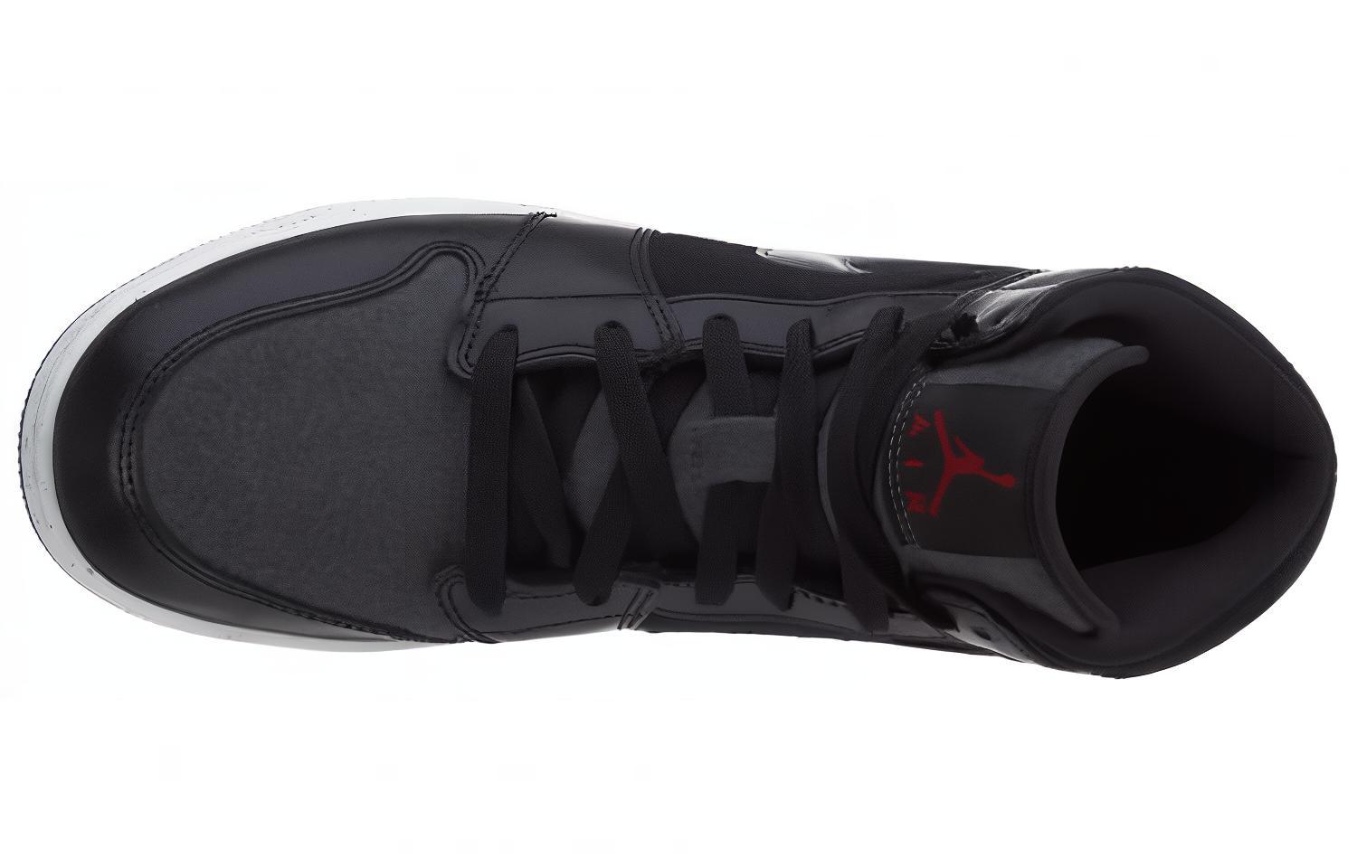 (GS) Jordan 1 Mid PRM 'Black Dark Grey' 圖 4