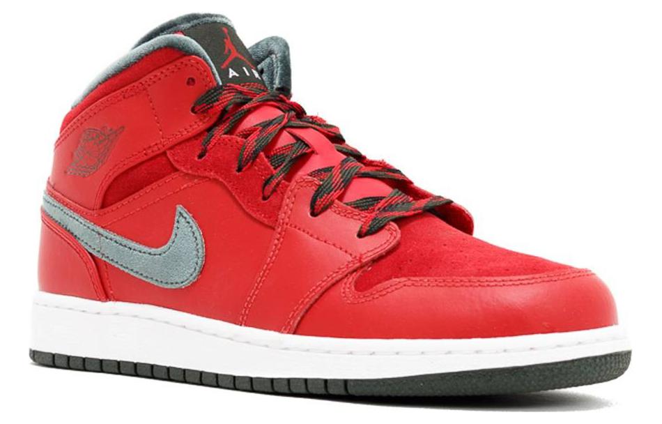 Lookbook GS エアジョーダン1 MID プレミアム BG "バーシティレッド" 619049-631