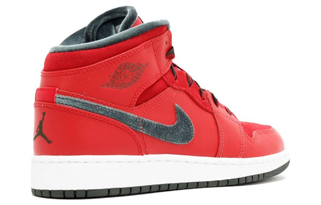 Shop GS エアジョーダン1 MID プレミアム BG "バーシティレッド" 619049-631