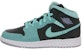 (Akas Mid) Air Jordan 1 Retro GG 'Hitam Ungu Turquoise' Kanak-Kanak 555112-045