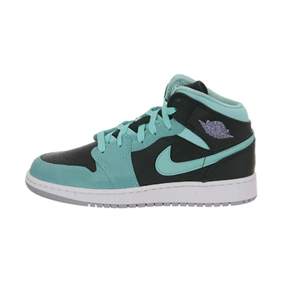 (GS) Jordan 1 Mid Retro GG 'Black Purple Turquoise'